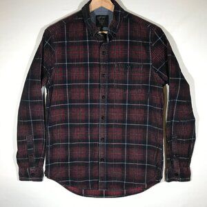 Legacy Copper & Oak Men's Small Red Plaid Button Down Collar Long Sleeve Shirt